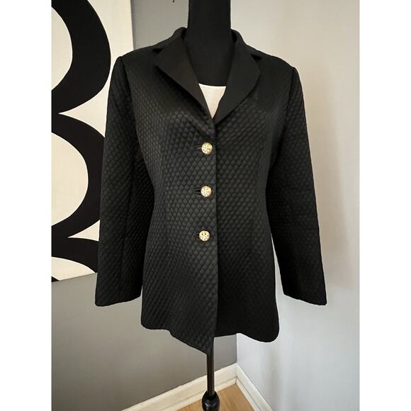 Vtg S. Nemeroff Women’s Blazer Size 6 Black 3-button Old Money Made In USA - Picture 1 of 16